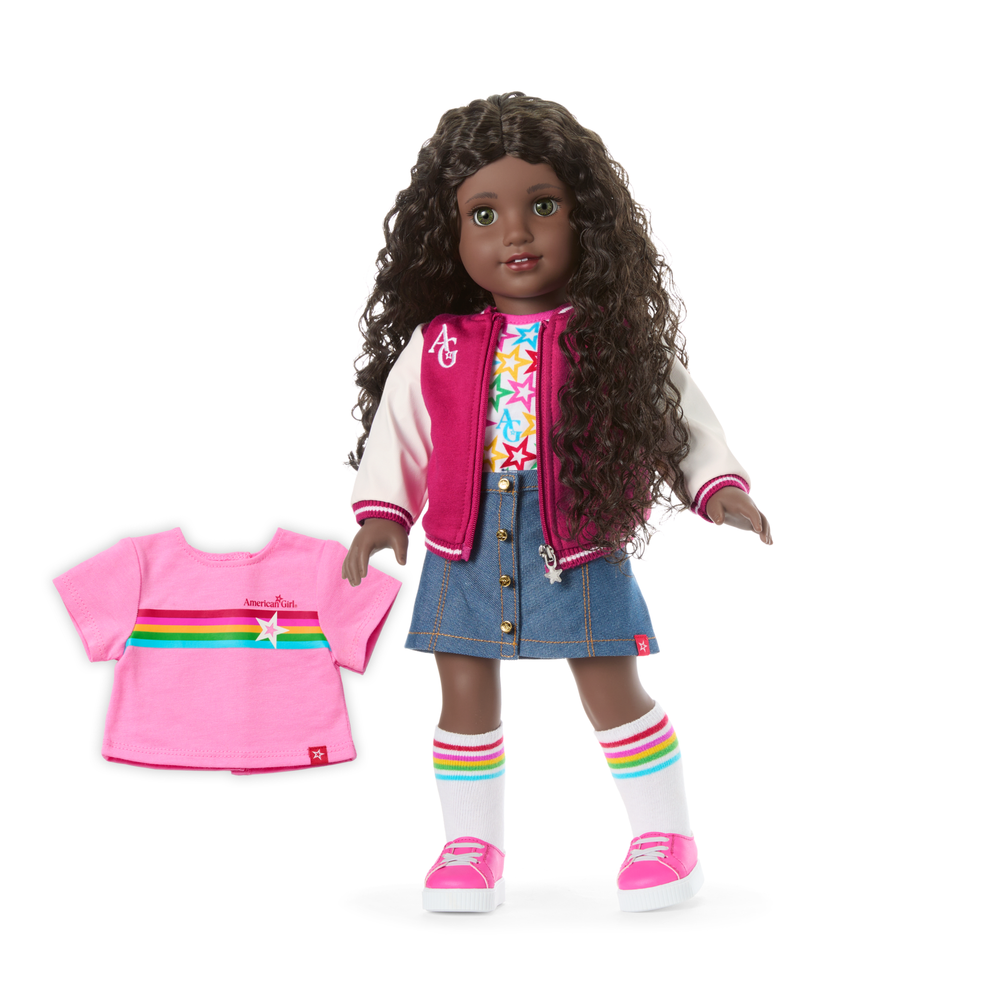 Truly Me 18-Inch Doll #127 With Curly Dark-Brown Hair - Image 2
