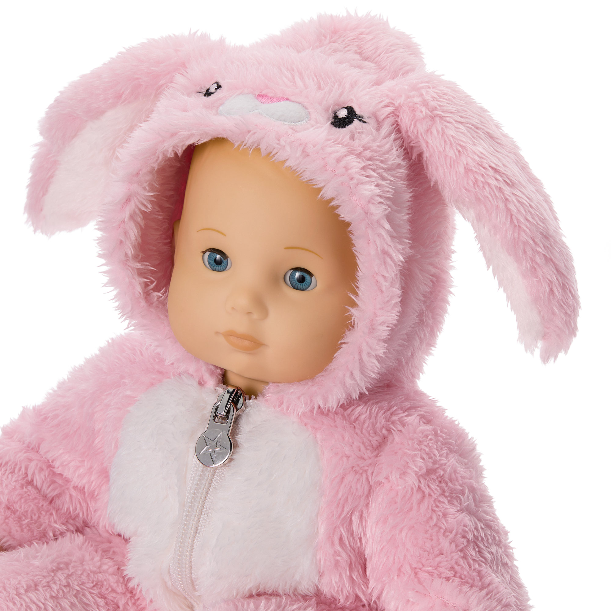 Playful Pink Bunny One-Piece Outfit For Bitty Baby Dolls - Image 5