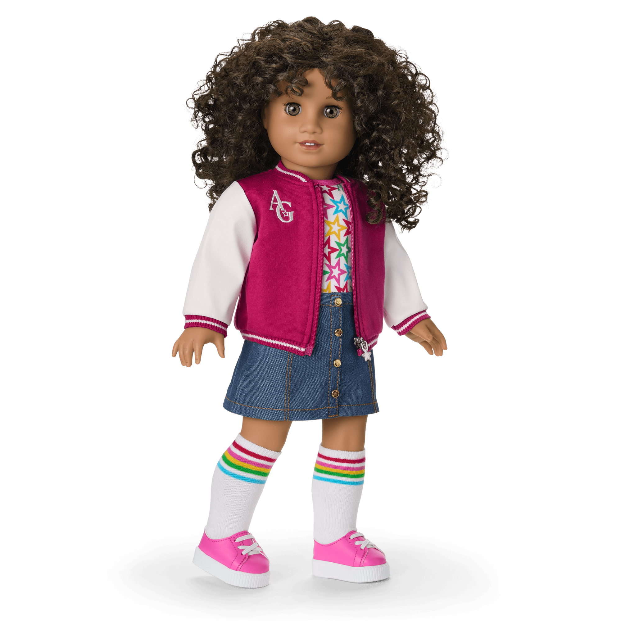 Truly Me 18-Inch Doll #132 With Curly Dark-Brown Hair