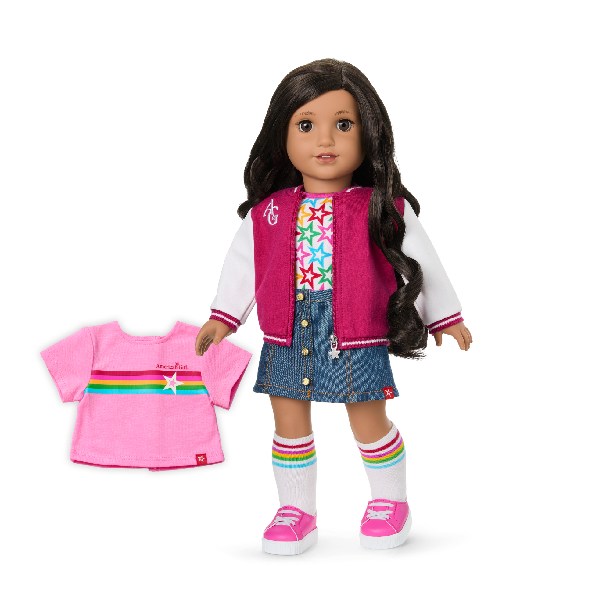 Truly Me 18-Inch Doll #108 With Curly Black-Brown Hair - Image 2