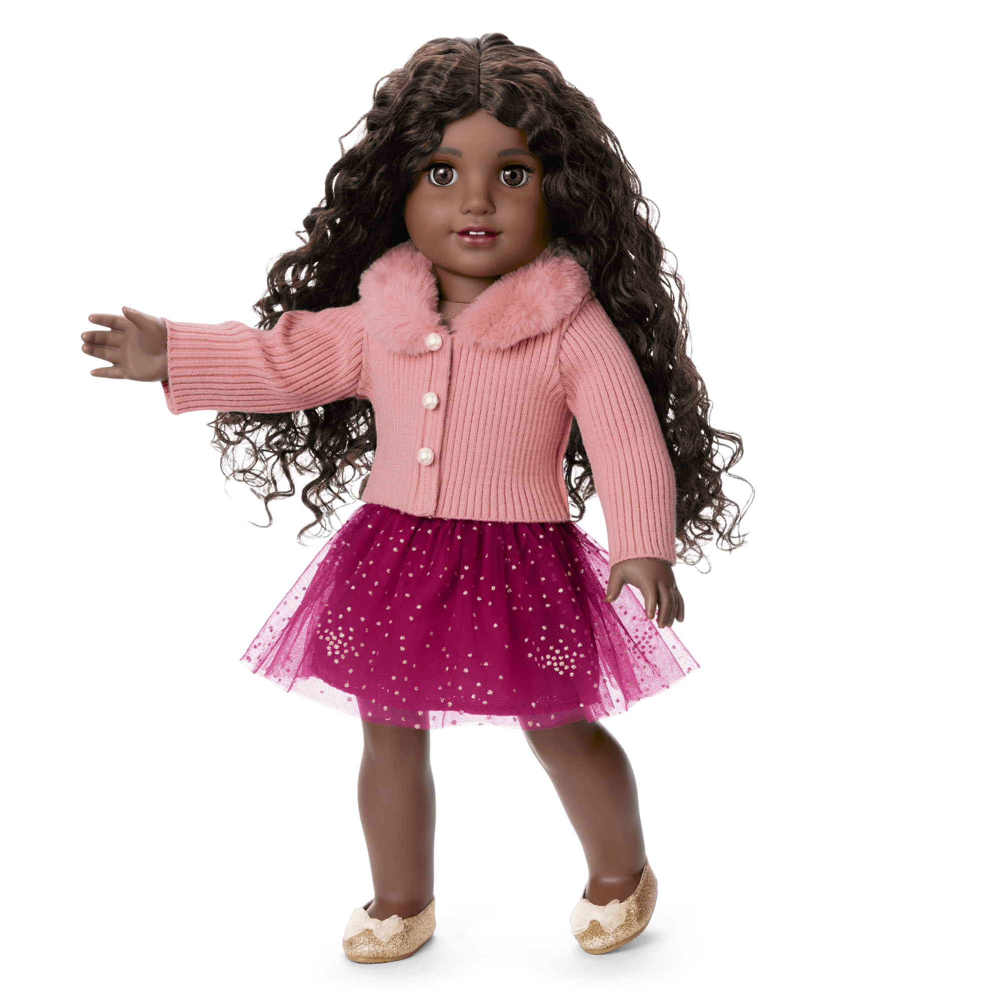 American Girl X Janie And Jack Rosy Cardigan & Skirt For 18-Inch Dolls