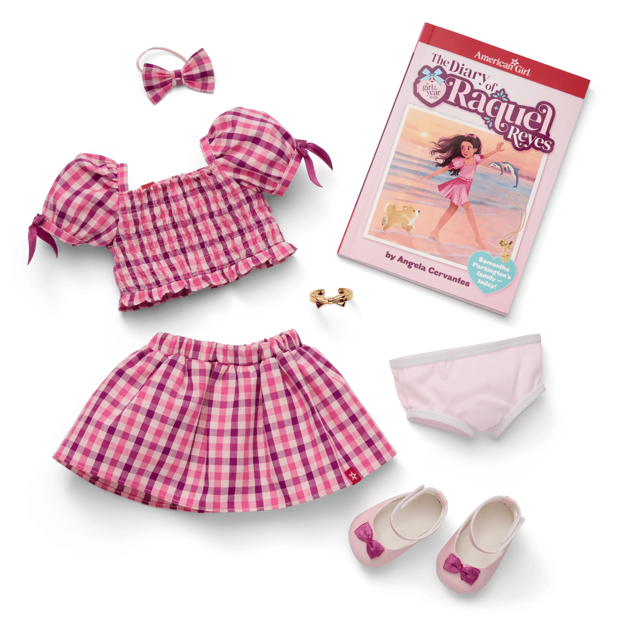Raquel's Gingham Ruffle Outfit For Girls & 18-Inch Dolls + Raquel Doll (Girl Of The Year 2026) - Image 24