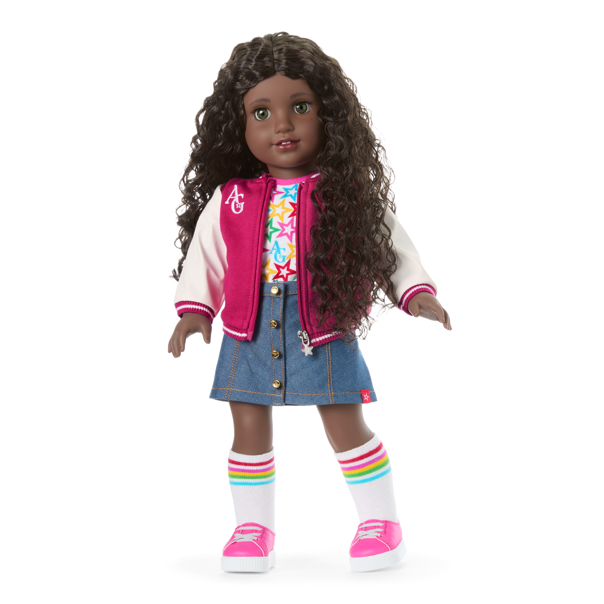 Truly Me 18-Inch Doll #127 With Curly Dark-Brown Hair