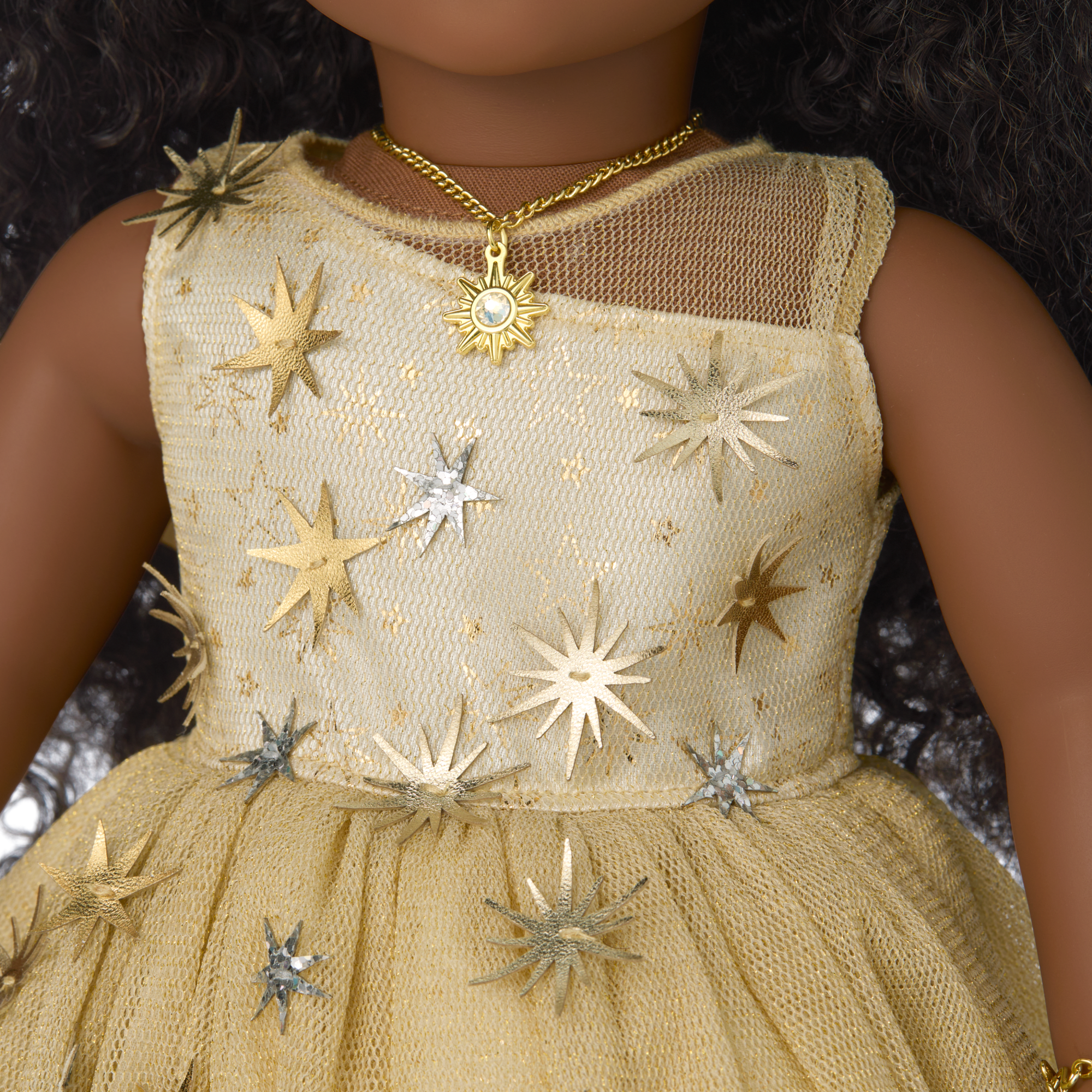 American Girl 2025 Glimmering Gold Holiday Collector Doll - Image 8