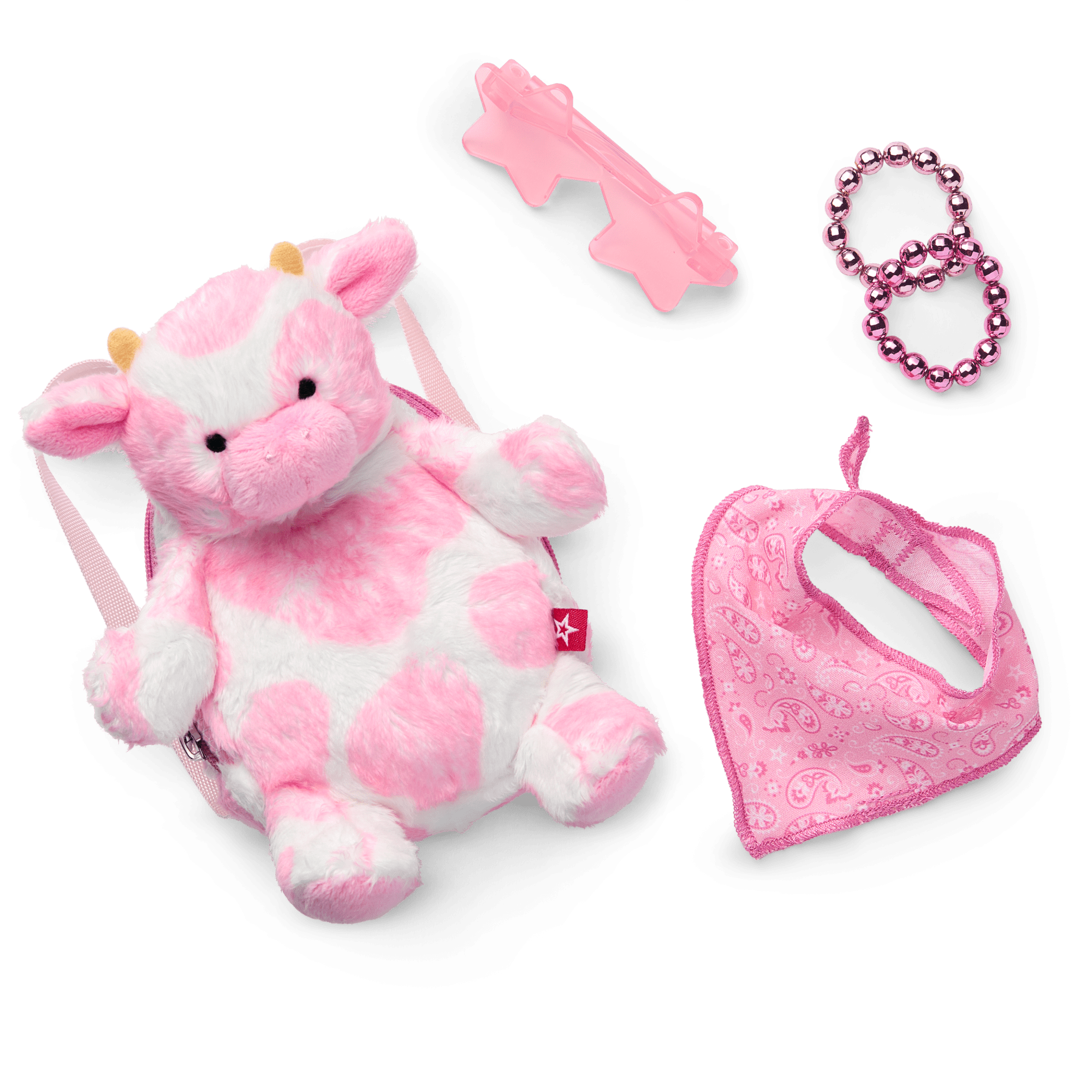 Pink Spotted Cow Backpack & Accessory Set For 18-Inch Dolls - Image 6