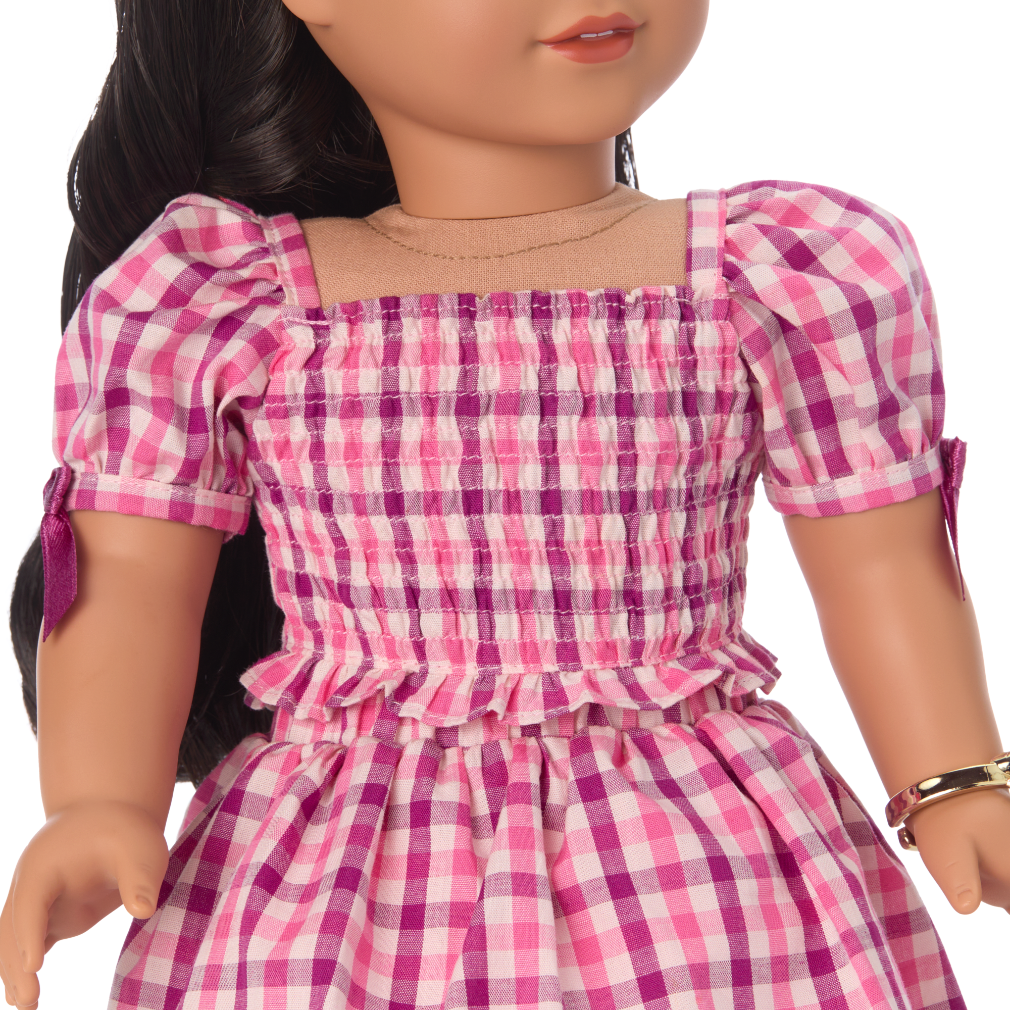 Raquel's Gingham Ruffle Outfit For Girls & 18-Inch Dolls + Raquel Doll (Girl Of The Year 2026) - Image 13