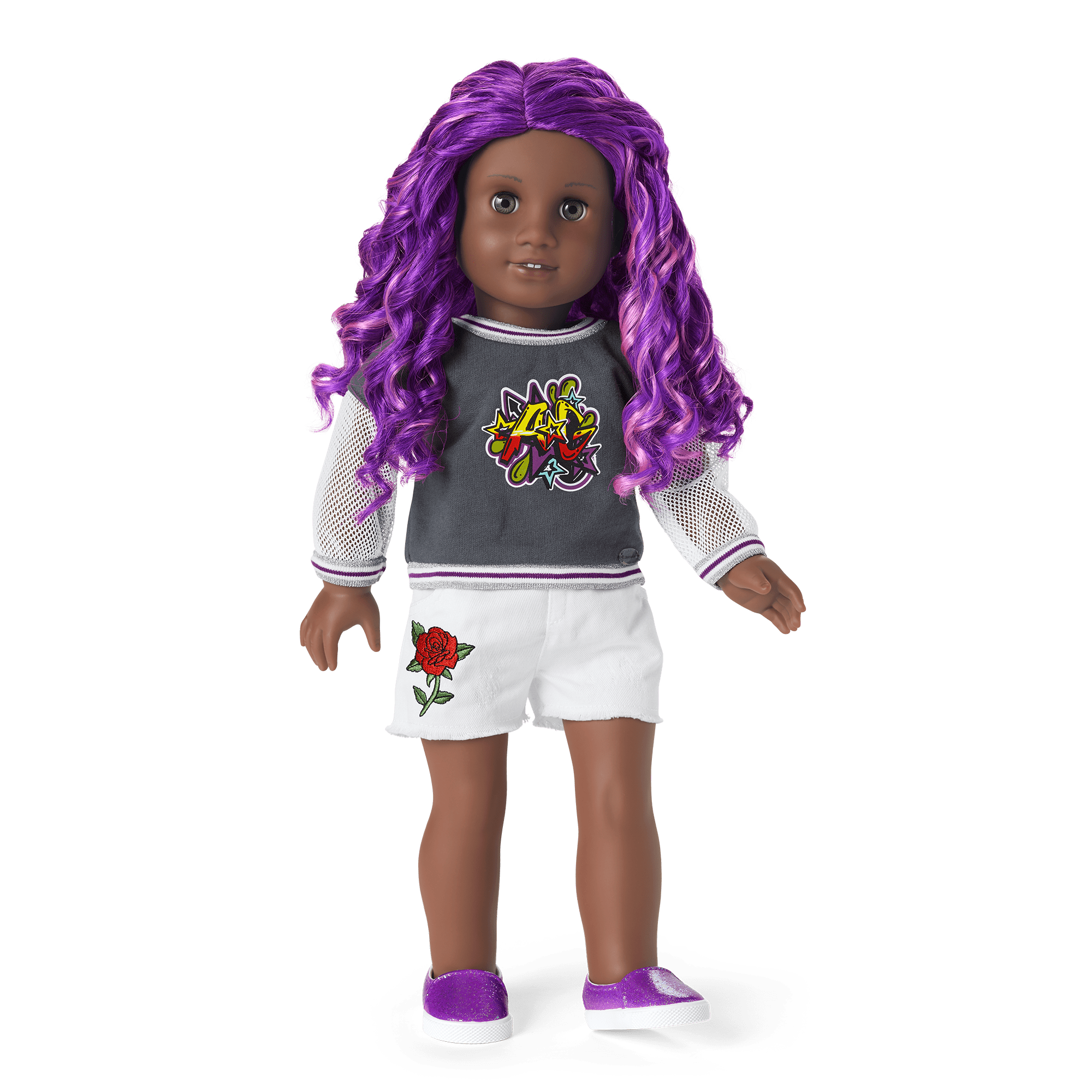 Truly Me 18-Inch Doll #91 With Curly Purple Hair