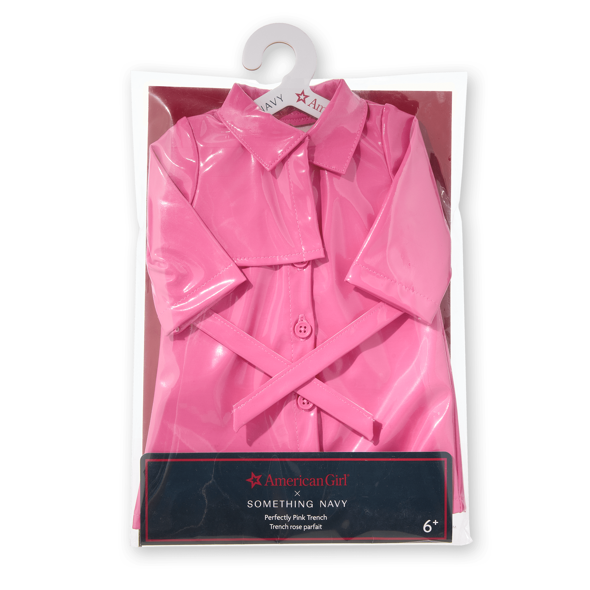 American Girl X Something Navy Perfectly Pink Trench For 18-Inch Dolls - Image 6