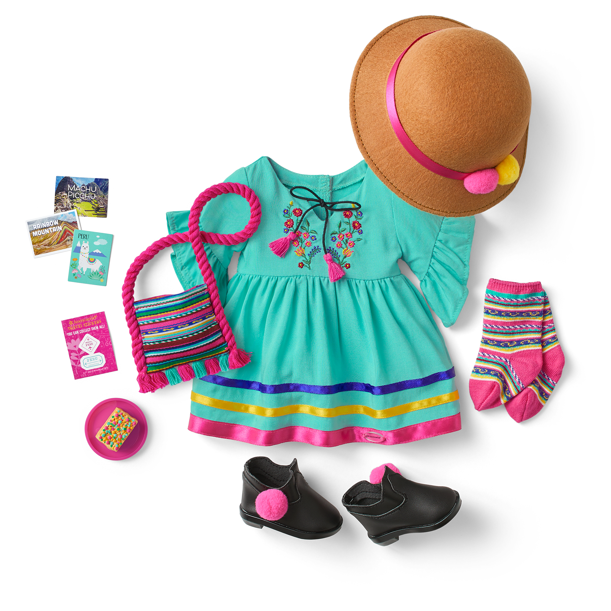 World Traveler In Peru & Peruvian Souvenir Set For 18-Inch Dolls - Image 2