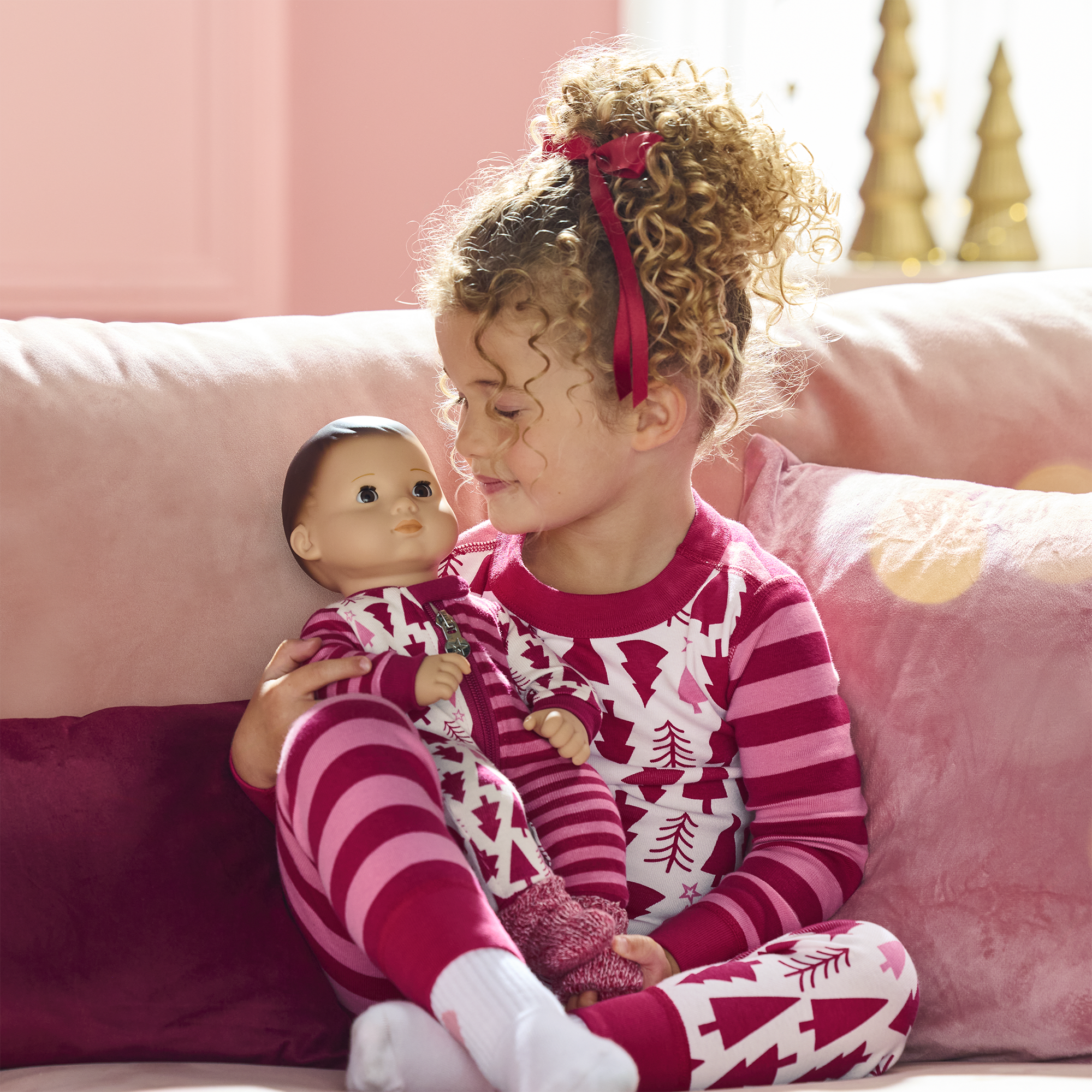 American Girl X Hanna Andersson Holiday Treetops Pajamas For Bitty Baby Dolls - Image 9