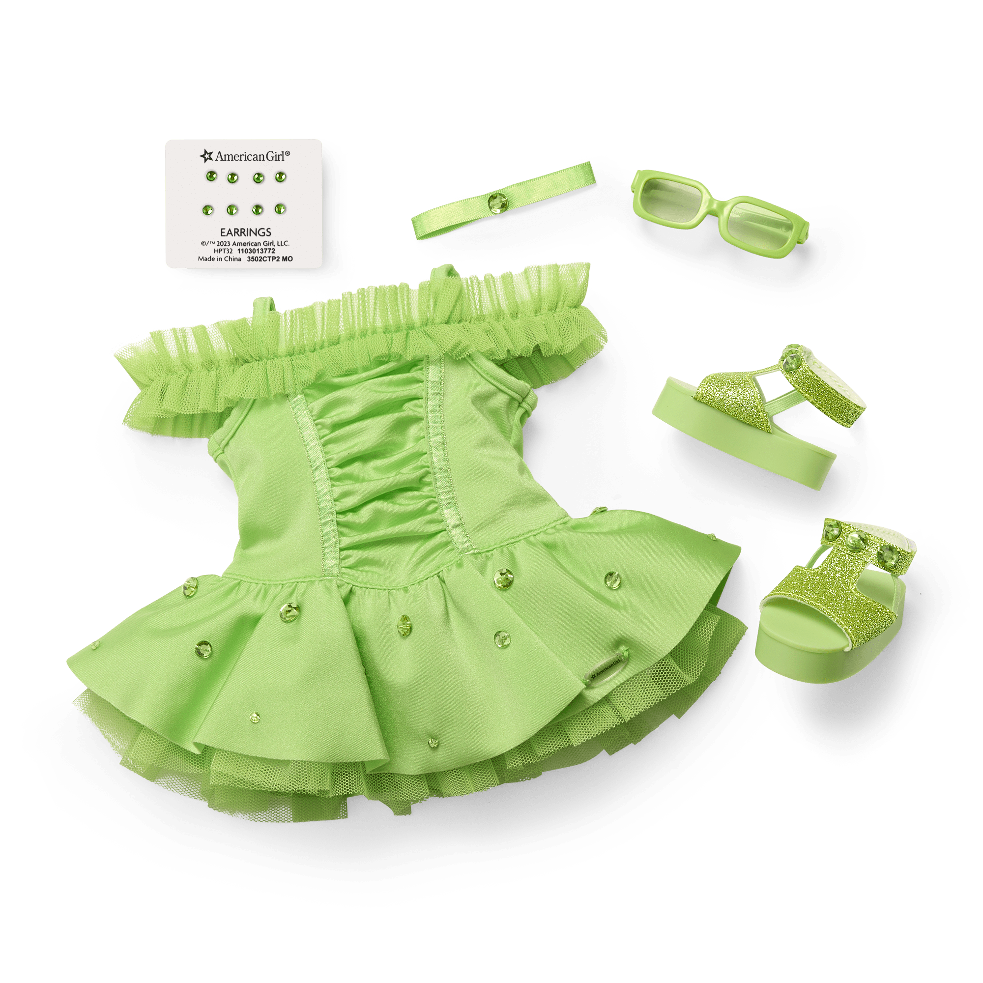 August Phenomenal Peridot Outfit For 18-Inch Dolls