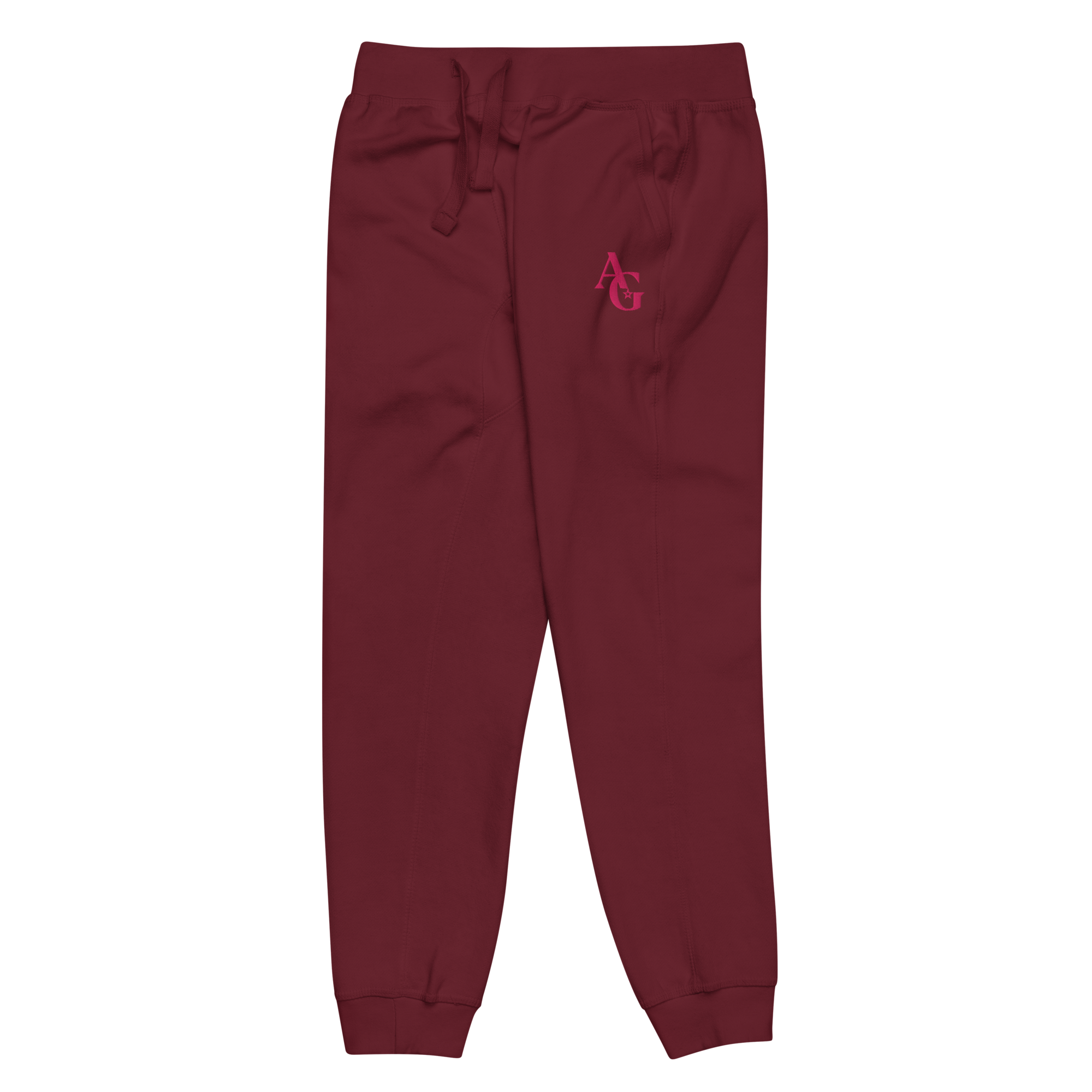 American Girl Burgundy Fleece Sweatpants For Adults - Image 4