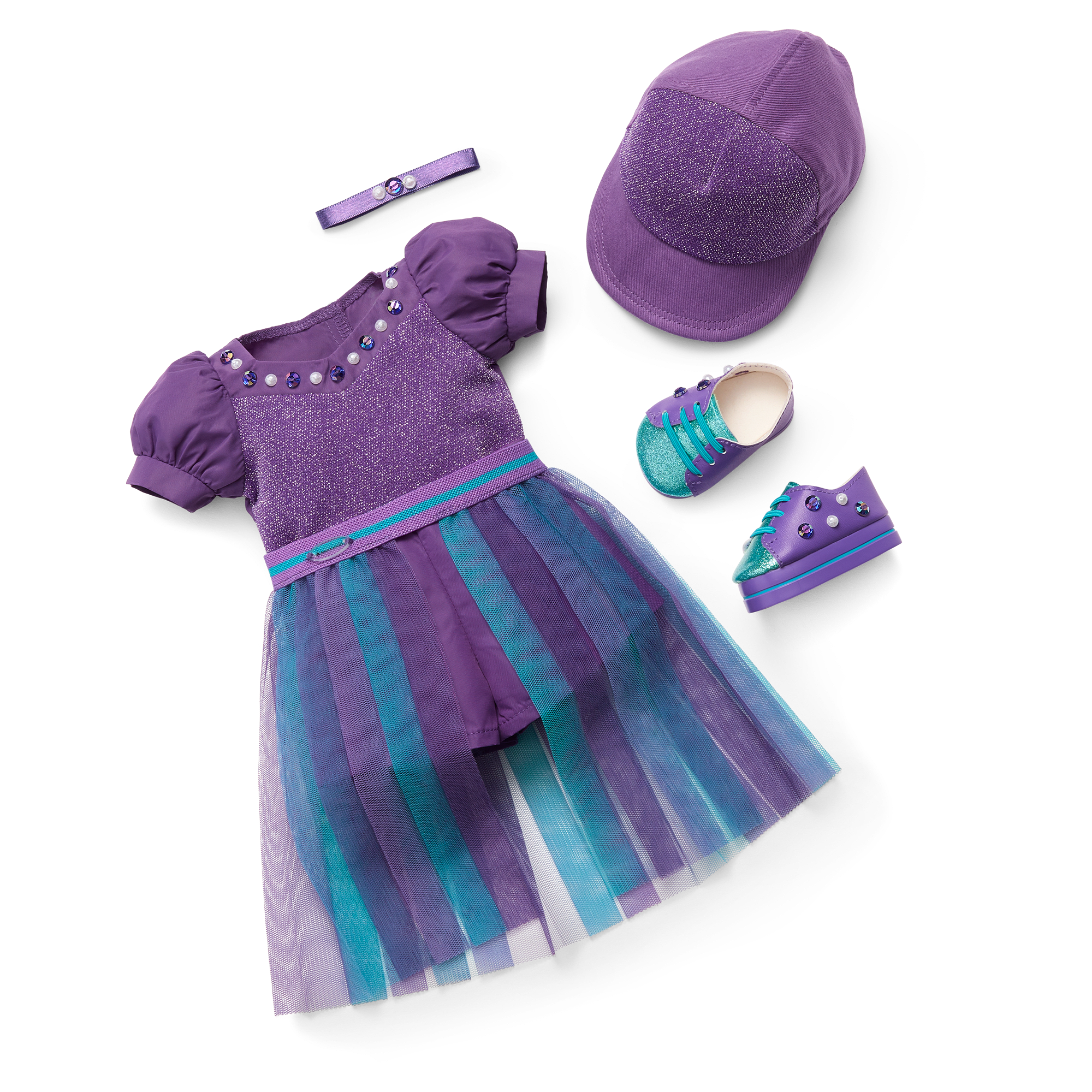 June Exquisite Alexandrite Outfit For 18-Inch Dolls