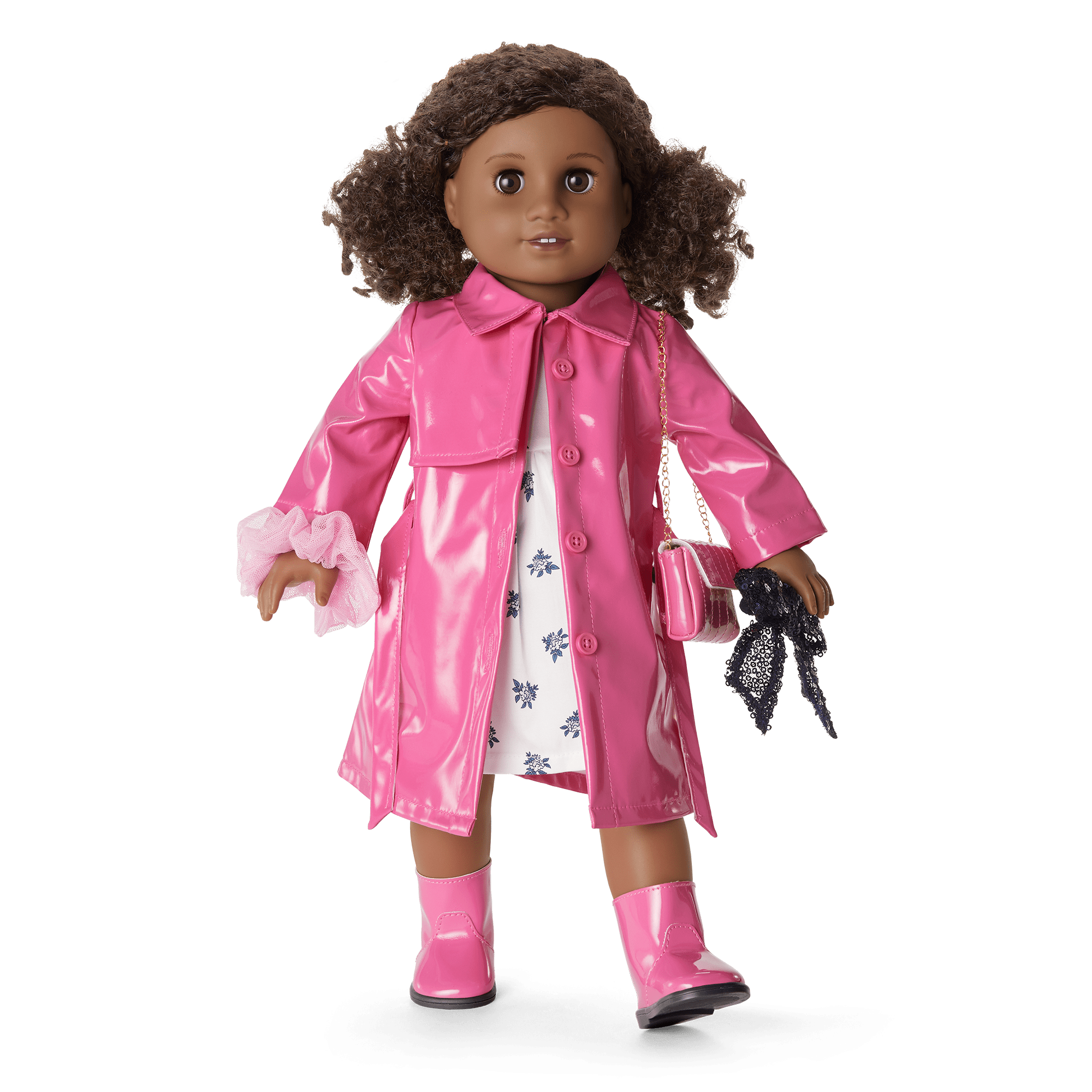 American Girl X Something Navy Perfectly Pink Trench For 18-Inch Dolls - Image 2