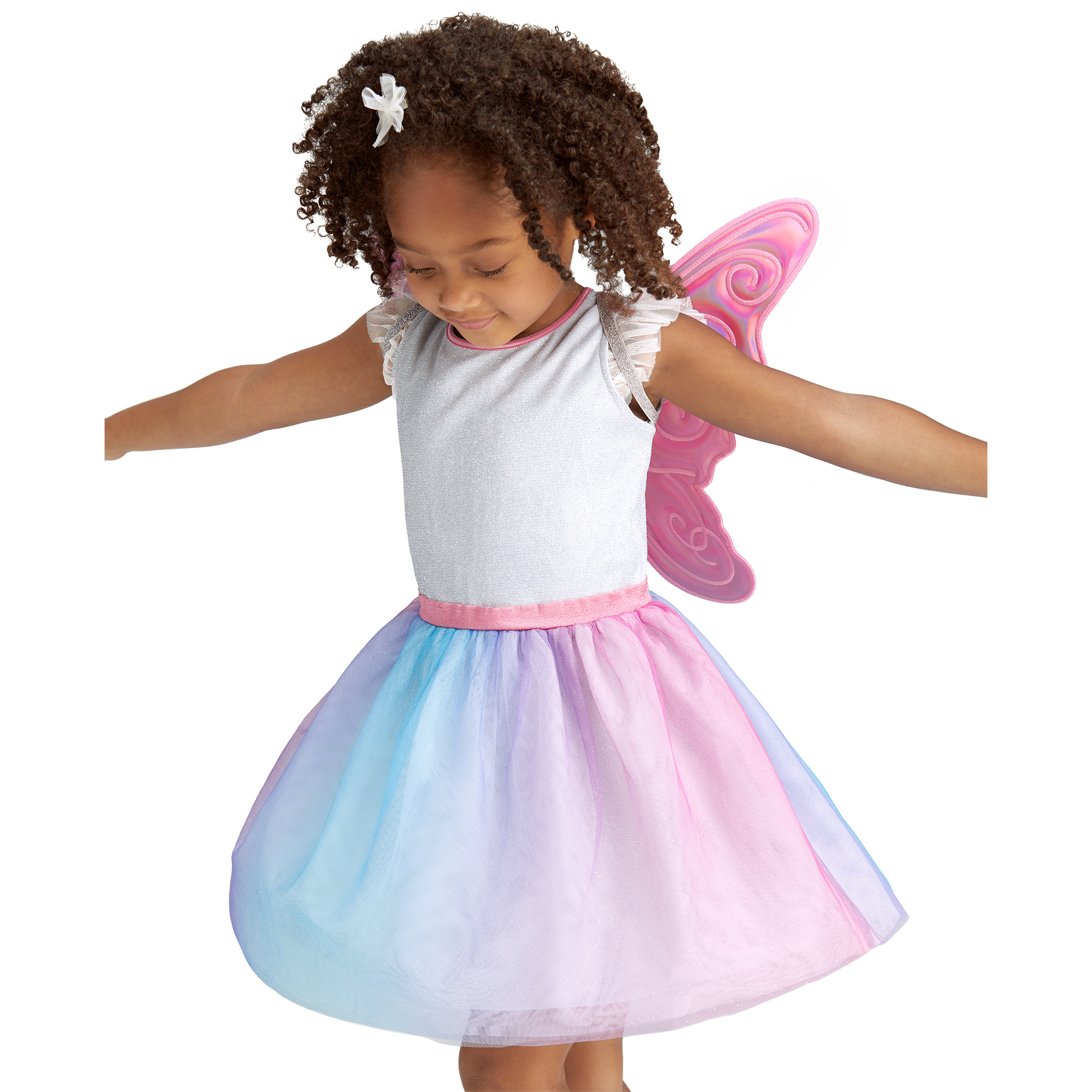 Colorful Butterfly Dress & Wings For Girls