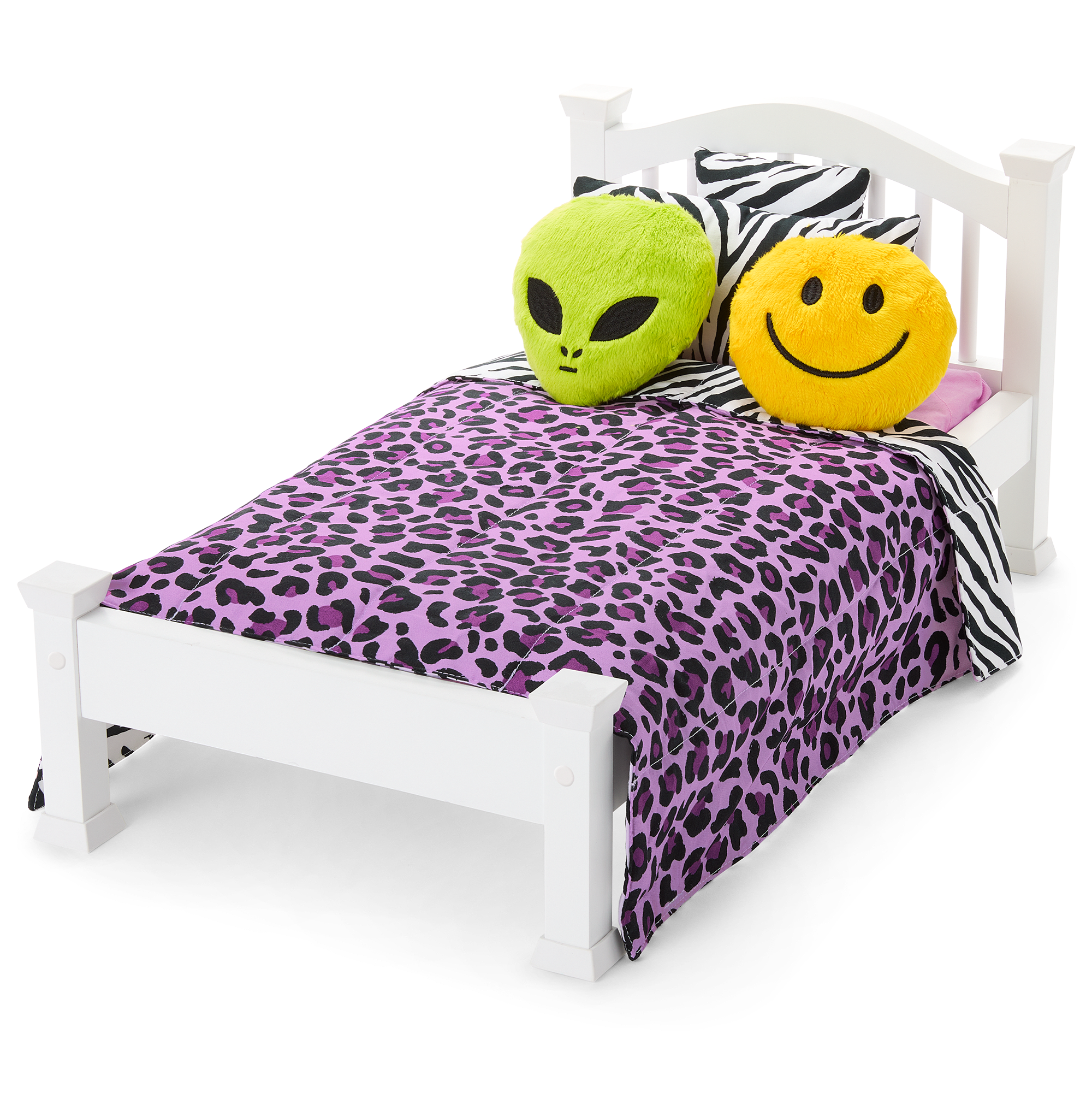 Nicki's Bed & Animal-Print Bedding Set For 18-Inch Dolls (Historical Characters)