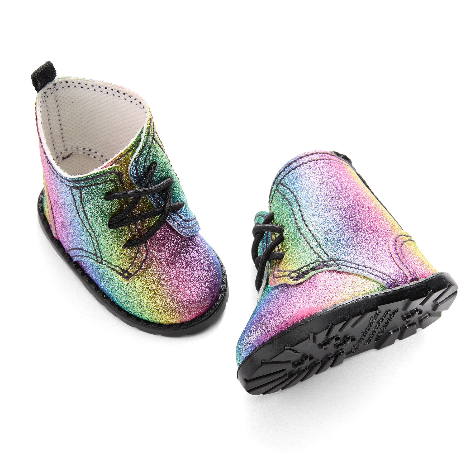 Glittery Rainbow Boots For 18-Inch Dolls
