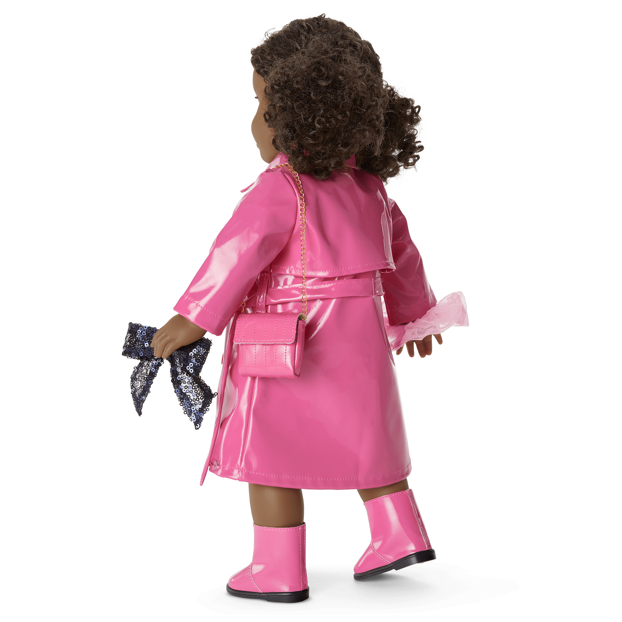 American Girl X Something Navy Perfectly Pink Trench For 18-Inch Dolls - Image 3